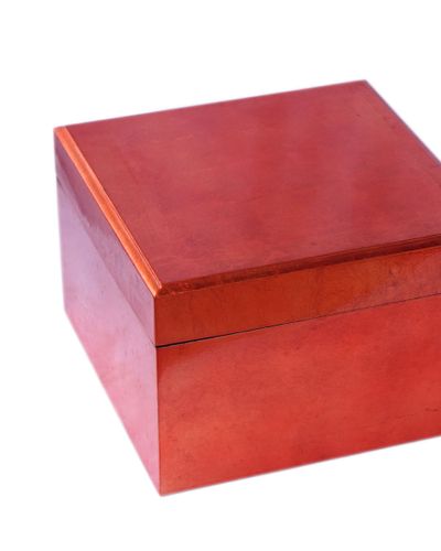 IASM234 hộp sơn mài hình vuông màu cam cỡ lớn (SL đặt hàng tối thiểu >10 chiếc)