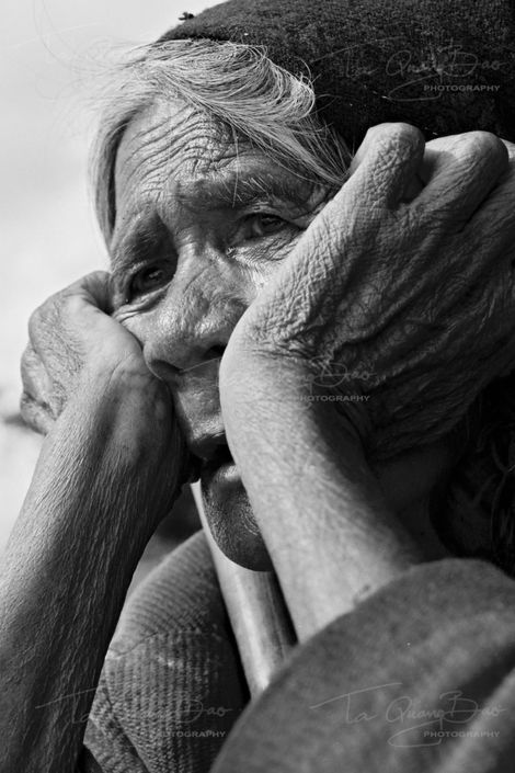 Portrait of an Old Woman on Central Highland