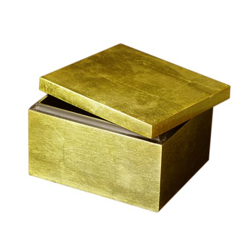 IASM226 hộp sơn mài hình chữ nhật màu vàng đồng có nắp (SL đặt hàng tối thiểu >10 chiếc)