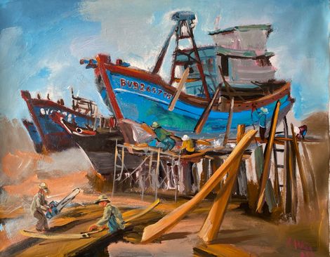 Bảo dưỡng tàu biển ở Phước Tỉnh