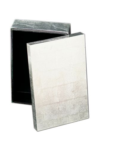 IASM232 hộp sơn mài hình chữ nhật màu bạc loại to (SL đặt hàng tối thiểu >10 chiếc)