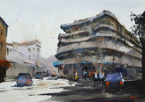 Trên quảng trường