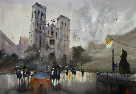 Mưa ở Nhà thờ lớn