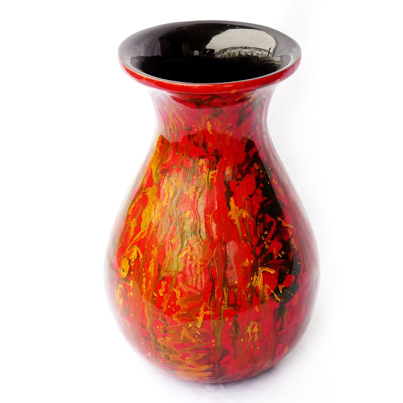 IA Crafts Color-Technique Vietnamese Lacquer Vase