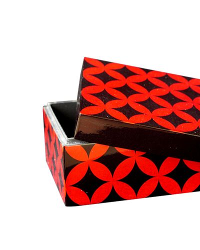 IA Crafts Small Symmetric Vietnamese Lacquer painting Box 