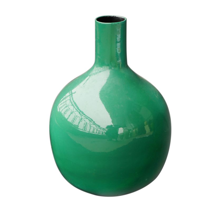 IA Crafts Green Vietnamese Lacquer Natural Bamboo Vase With The Neck