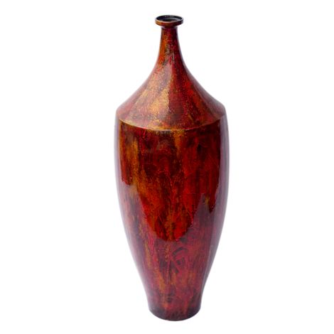 IA Crafts Unique-Shaped Vietnamese Lacquer Pottery Vase With Color Technique
